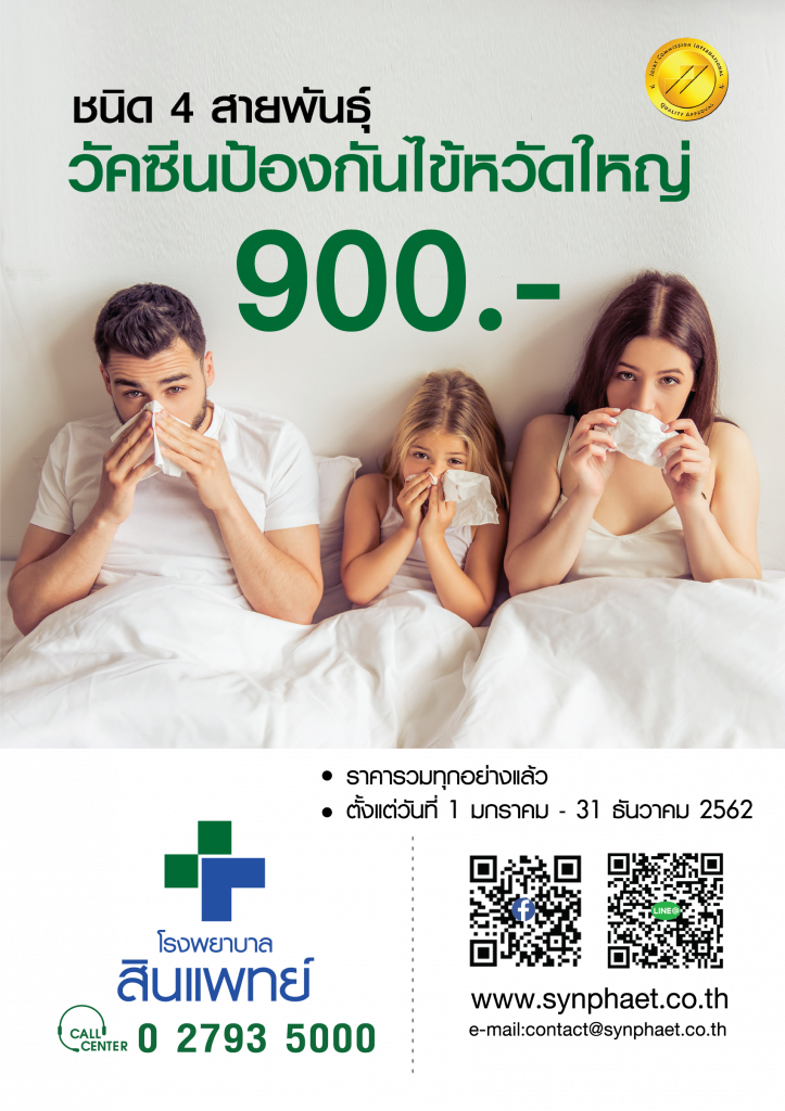 ราคาวัคซีนไข้หวัดใหญ่ 2562