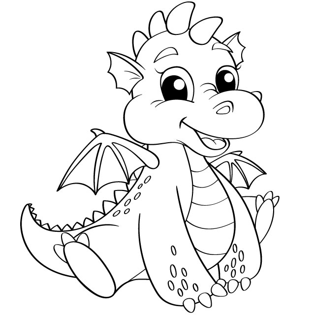 Cute cartoon dragon
