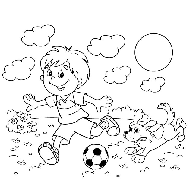 boy with a soccer ball 