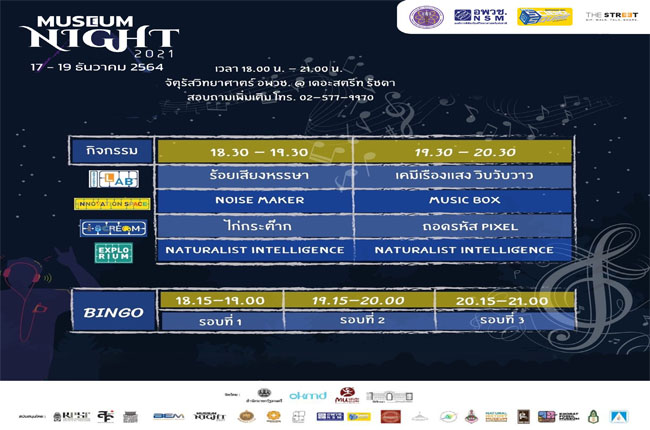 กิจกรรม พิพิธภัณฑ์ กลางคืน 