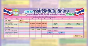 ตารางวัคซีน 2565