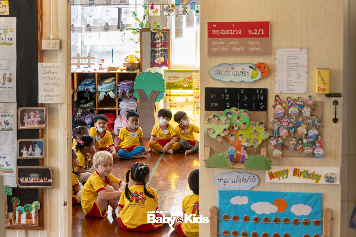 บรรยากาศห้องเรียนของโรงเรียนอนุบาลมณีรัตน์ ยานนาวา