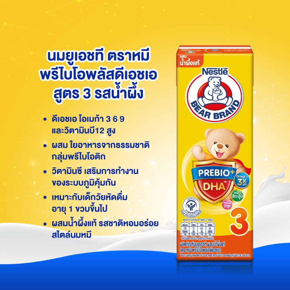นมยูเอชที ตราหมี